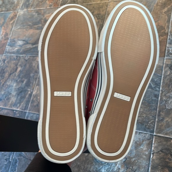 J. Crew Vintage Look Red Canvas Sneakers size 7 - Picture 5 of 8